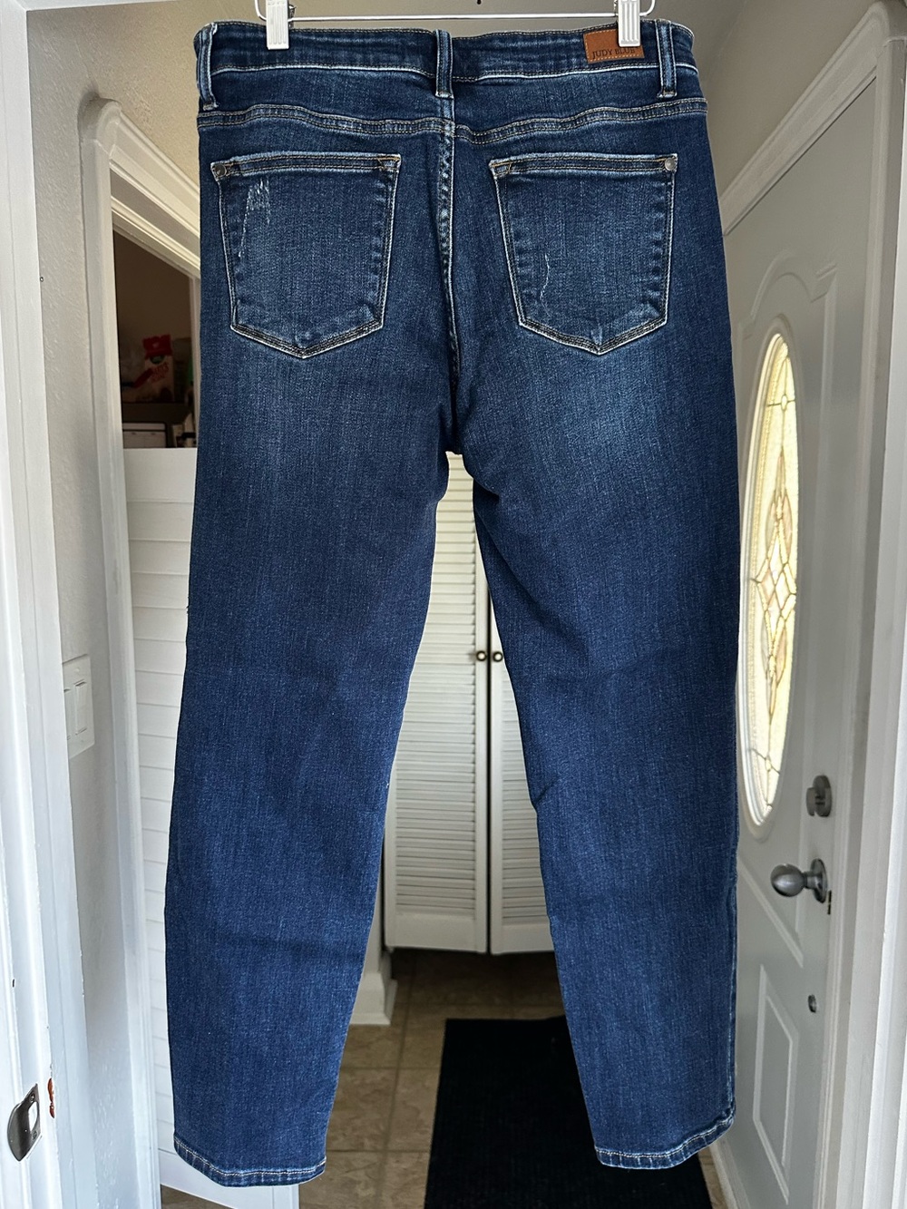 Judy Blue Slim Fit Straight‎ Leg Dark Wash Jeans Size 13/31 - Picture 3 of 9